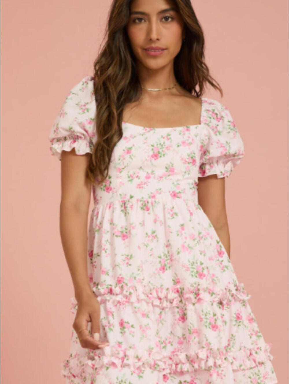 Altar’d State Alessandra Ruffle Floral Tiered Dress